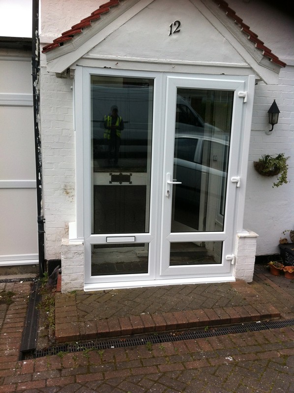 uPVC French doors fitted as front entrance in Plaistow