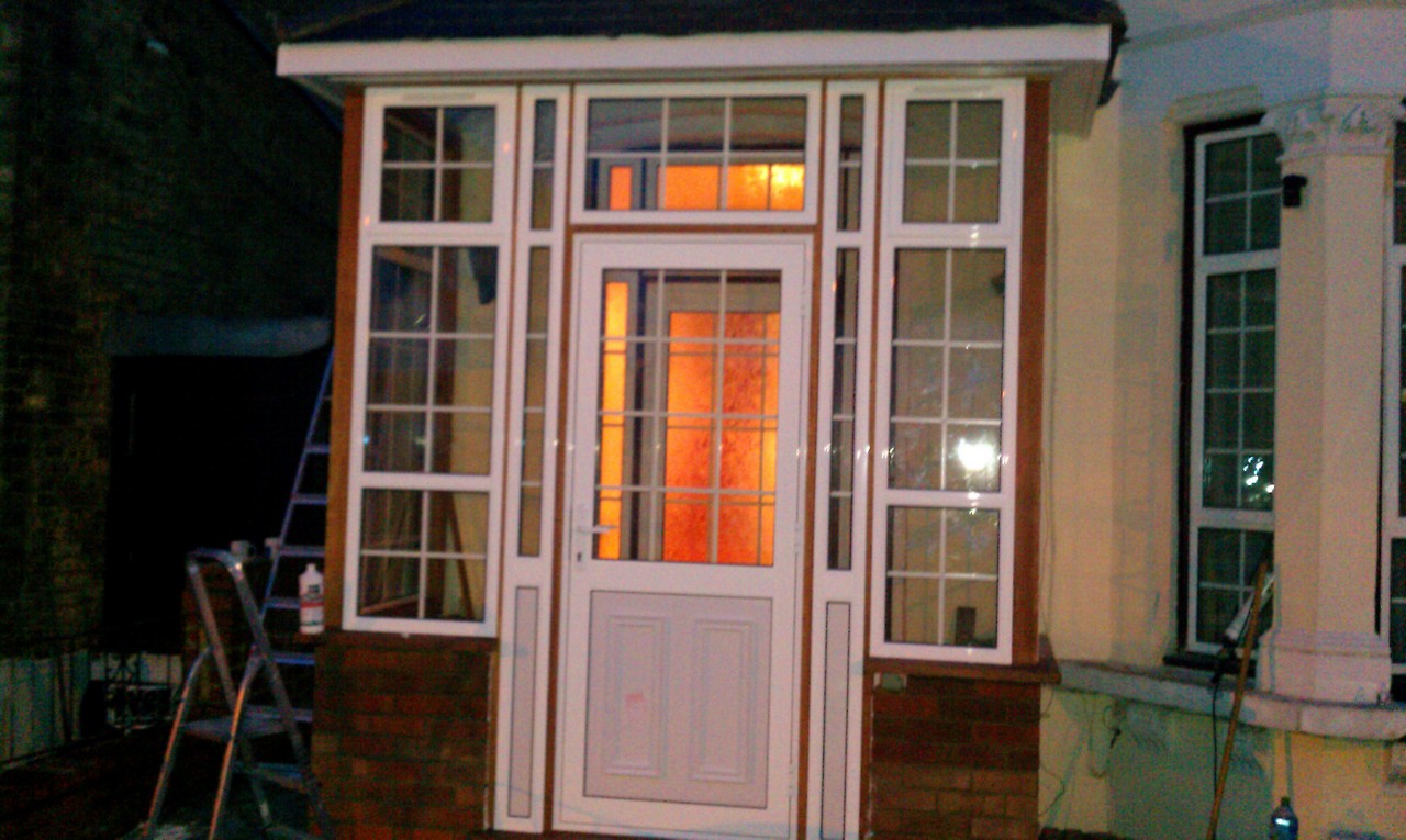 uPVC porch with Georgian bar glazing installed in Plaistow